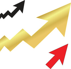 Graphic Illustration of Upward Arrows Representing Growth and Progress
