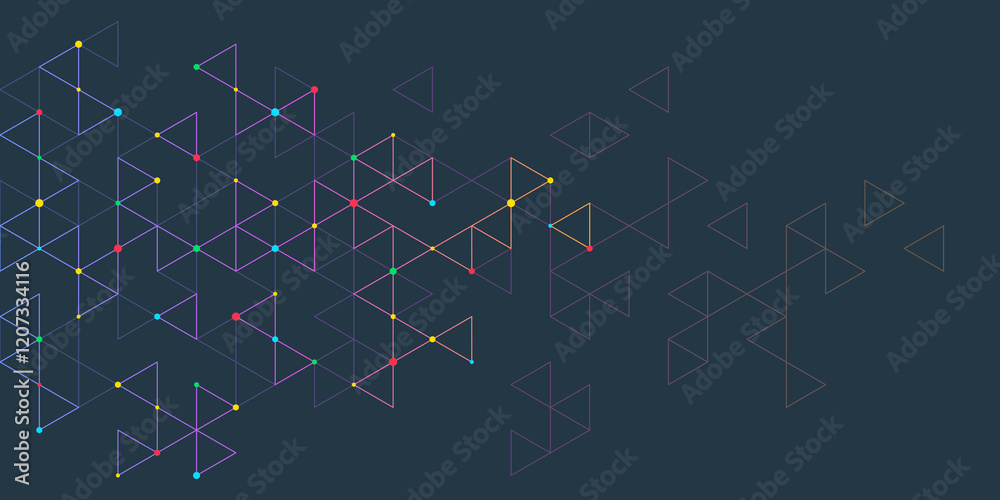 Poster Abstract background with a geometric pattern of triangle shapes. Graphic design element 
