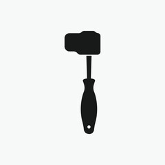 Simple Silhouette of a Mallet or Small Hammer