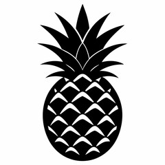 Obraz premium Black Pineapple Vector Illustration