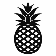 Obraz premium Black Pineapple Vector Illustration