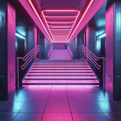 Neon Stairway to the Future