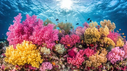 Vibrant Underwater Coral Reef Ecosystem