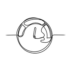 continuous line drawing speedometer ilustration