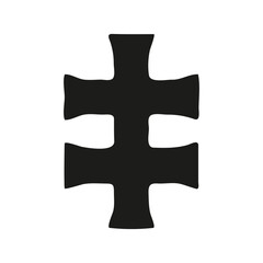 Obraz premium Ornate Christian Cross Symbol in a Circle