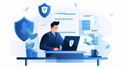 Cybersecurity Expert Working on Data Protection and Privacy