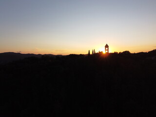 Ermita en Osona desde una vista a&eacute;rea