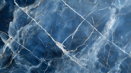 Deep Blue Marble Veins Texture Background