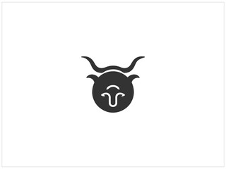 Long horn logo design , vector , illustration and isolate template .
