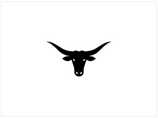 Long horn logo design , vector , illustration and isolate template .