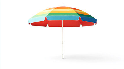 Obraz premium Retro beach umbrella isolated on white background full depth of feild.