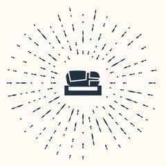 Grey Stadium Mestalla icon isolated on beige background. Football stadium in Valencia, Spain. Abstract circle random dots. Vector