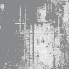 Grunge overlay textures with dust grain isolated on white background. Distressed vintage banner frame. Set of vector paint brush stroke, ink splash and grungy decoration elements for social media. 
