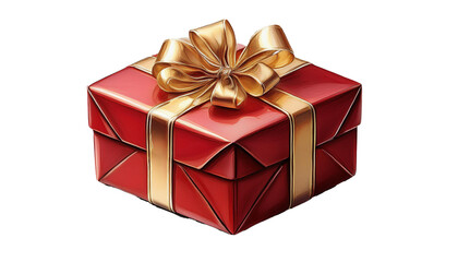Obraz premium red gift box,