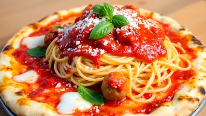 spaghetti with tomato sauce
