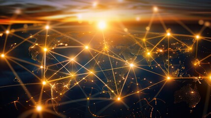 Obraz premium Global Network Connection