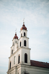 White church with two towers