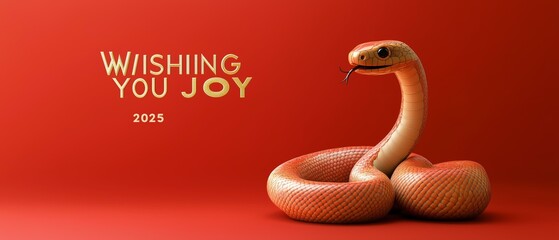 Fototapeta premium Wishing You Joy - 2019 Calendar Featuring a Python