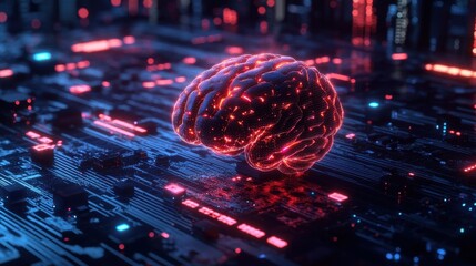 Fototapeta premium Machine learning algorithm visualization on a data analysis hub highlighting data patterns and predictive modeling : Predictive Analytics Concept