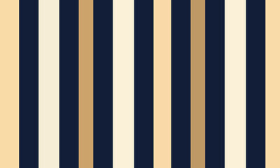 vertical striped pattern with thin lines in navy blue, beige, and gold colors