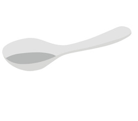 Cute cartoon hand drawn vector spoon illustration.
