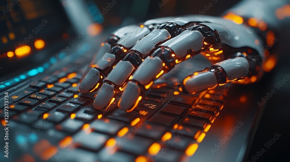 Poster automating financial reporting with ai technology using advanced robotic assistance in data analysis