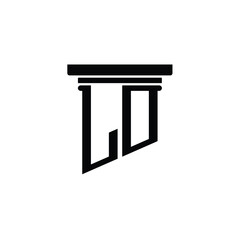 LD monogram logo design letter text name symbol monochrome logotype alphabet character simple logo