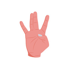 Fototapeta premium Gangster Sign Hand Gesture Icon, Vector illustration