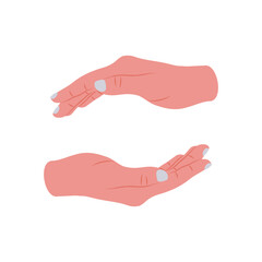 Protection Hand Gesture Icon, Vector illustration