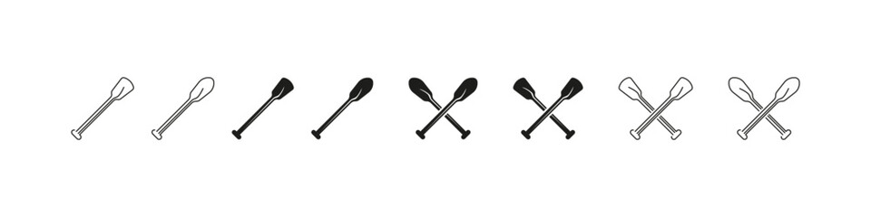 Oar Vector Icon Set