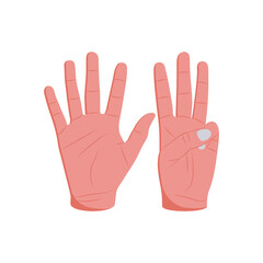 Eight Hand Gesture Icon, Vector illustration