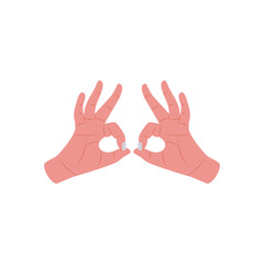 Fototapeta premium Hand Googles Hand Gesture Icon, Vector illustration