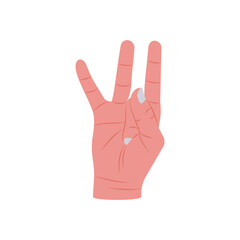 Mudras Hand Gesture Icon, Vector illustration