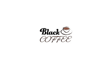 Black Coffee（ブラックコーヒー）のシンプルなロゴマーク
