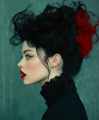 Fototapeta premium A portrait of a beautiful woman