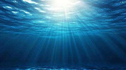 Water caustic light effect with overlay effect. Realistic vector illustration of blue background with swimming pool or sea deep with sun shadow and refraction. Ocean underwater or surface bg.