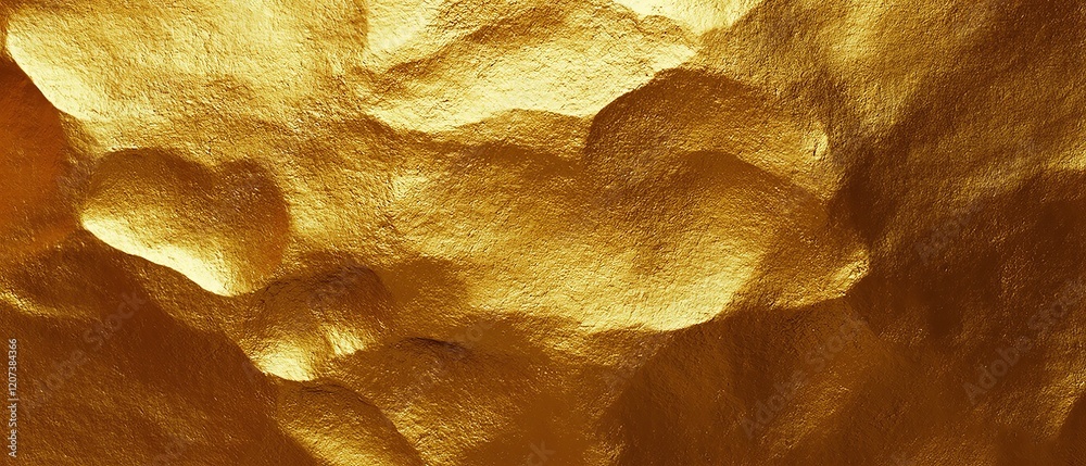 Wall mural textured gold surface with metallic sheen featuring varied shades and subtle patterns creating a ric