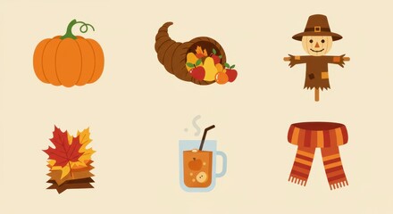 Autumn harvest: pumpkins, scarecrows, and cozy fall essentials
