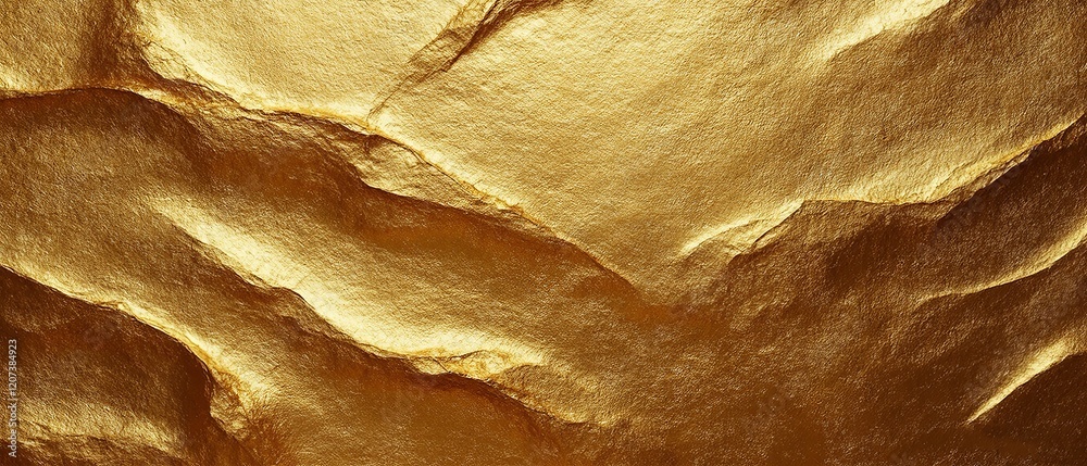 Wall mural textured gold surface with metallic sheen featuring varied shades and subtle patterns creating a ric