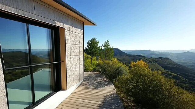 The rich texture of mineral wool panels standing out within a house's timber frame, promoting advanced insulation technology for modern homes.