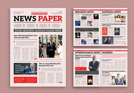 Newspaper Template Layout