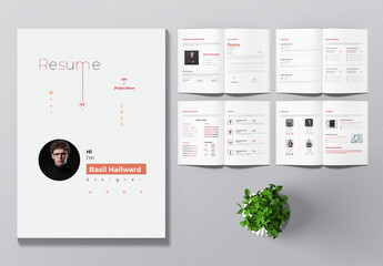 Resume Booklet Template Layout