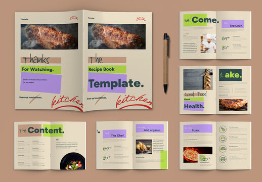 Creative And Modern Recipe Book Template