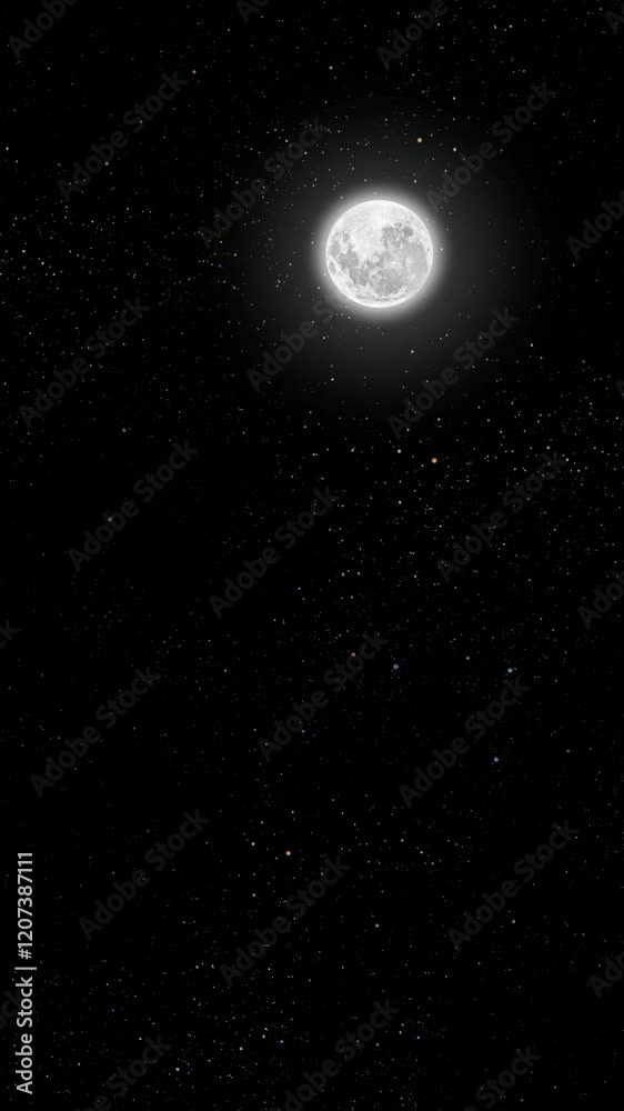 Wall mural the night sky moves behind the stars