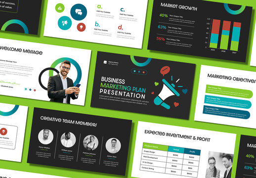 Strategic Marketing Business Plan Presentation Template Design