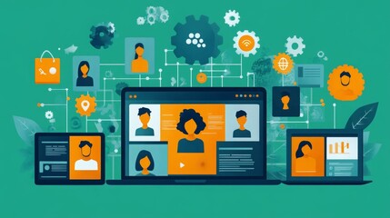 Engaging visuals enhance virtual onboarding in a digital training session