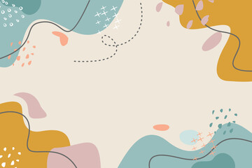 Abstract background Hand drawing various shapes and doodle objects EPS.10