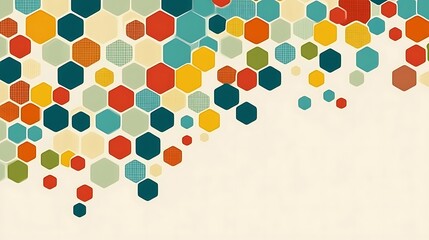 Fototapeta premium Colorful Hexagon Pattern Abstract Background Design