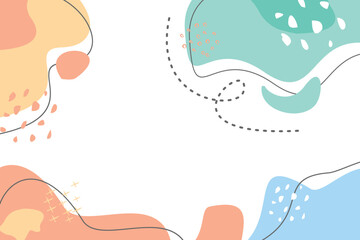 Abstract background Hand drawing various shapes and doodle objects EPS.10