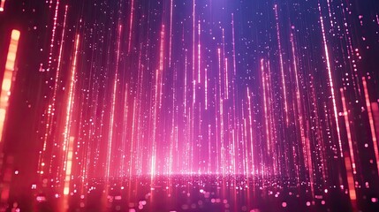 Abstract Pink and Purple Light Streaks Digital Art